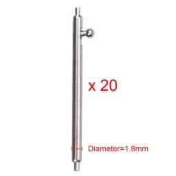 20pcs Quick Release Strap Pins 1.5 1.8mm Diameter Stainless Steel Spring Bars 12/13/14/15/16/17/18/19/20/21/22/24mm Metal Spring