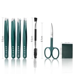 4-Piece Stainless Steel Tweezer Set Unisex Professional Precision for Facial Hair Eyebrows Ingrown Hair & Splinters Durable & Er