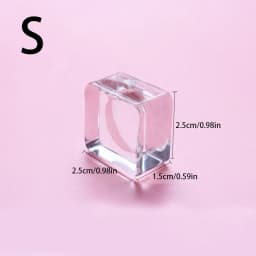 Square Crystal Glass Gasket False Eyelash Stand Glue Pad 4 Size Glue Holder Eyelashes Adhesive Pallet Paste Glue Pad Makeup Tool