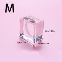Square Crystal Glass Gasket False Eyelash Stand Glue Pad 4 Size Glue Holder Eyelashes Adhesive Pallet Paste Glue Pad Makeup Tool