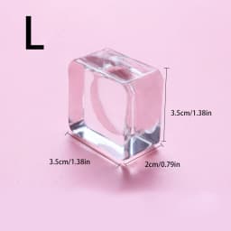 Square Crystal Glass Gasket False Eyelash Stand Glue Pad 4 Size Glue Holder Eyelashes Adhesive Pallet Paste Glue Pad Makeup Tool