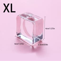 Square Crystal Glass Gasket False Eyelash Stand Glue Pad 4 Size Glue Holder Eyelashes Adhesive Pallet Paste Glue Pad Makeup Tool