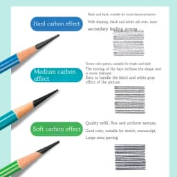 NYONI Black Charcoal Pencil Soft/Medium/Hard Carbon Pencil Wooden Charcoal Pencils For Sketching Drawing Stationery