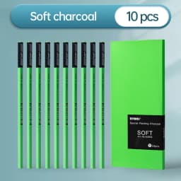 NYONI Black Charcoal Pencil Soft/Medium/Hard Carbon Pencil Wooden Charcoal Pencils For Sketching Drawing Stationery