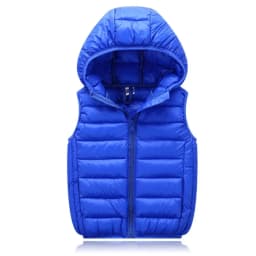 Fall Solid Waistcoat Children Outerwear Winter Coats Kids Clothes Warm Boys and Girls Hooded Vest for Age 2-12 Years Old