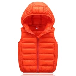 Fall Solid Waistcoat Children Outerwear Winter Coats Kids Clothes Warm Boys and Girls Hooded Vest for Age 2-12 Years Old