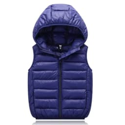 Fall Solid Waistcoat Children Outerwear Winter Coats Kids Clothes Warm Boys and Girls Hooded Vest for Age 2-12 Years Old