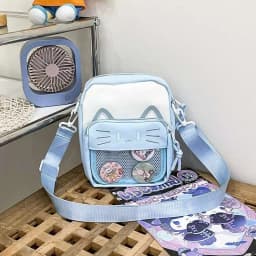 Girls New Cute 20cm Doll Bag Y2K Versatile Transparent Pocket Shoulder Crossbody Bags Simple Basic Ita Bag Student Handbag Purse