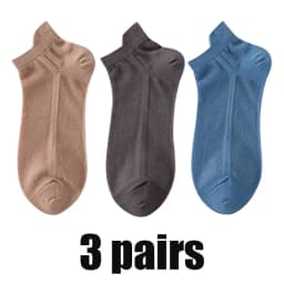 3Pairs Men's Socks Thin Breathable Comfy Deodorant Sweat-absorbing Low Cut Ankle Sports Sock Casual Ultra-thin Business Sox