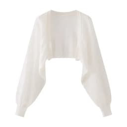 French Ice Silk Knitted Sun-Proof Cardigan Top Women's Summer Thin Jacket Waistcoat Suspender Skirt Shawl Outer Match Blouse