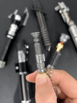TXQSABER Mini Replica Kenobi Saber Metal Material Necklace Cosplay Accessories Ornament Jedi Collection Toys-Luke Skywalker