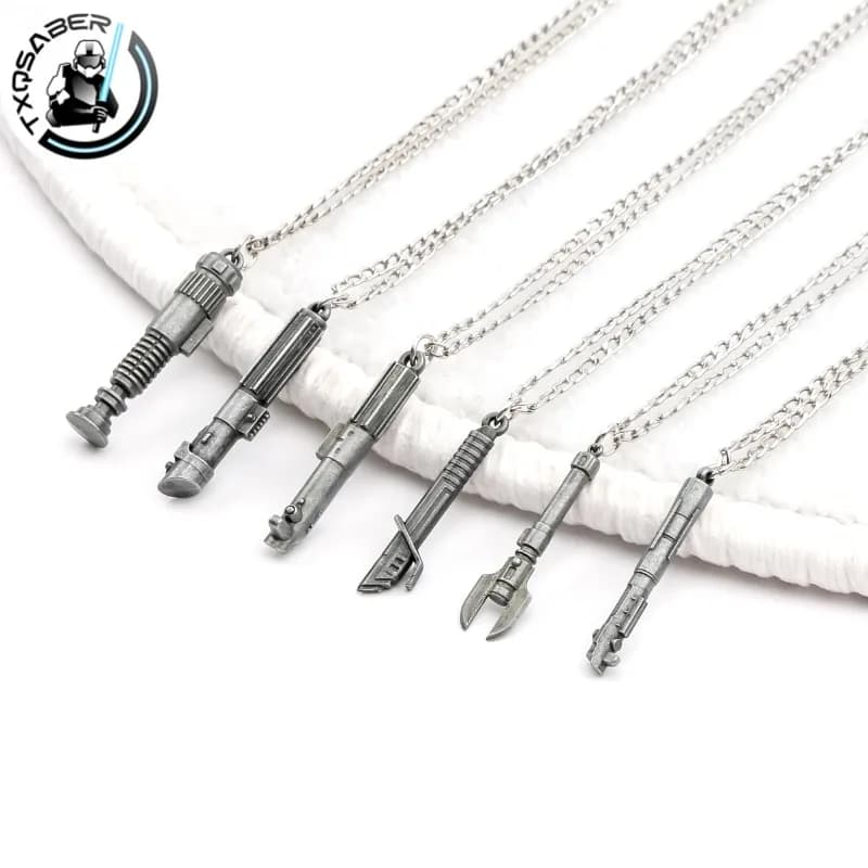 TXQSABER Mini Replica Kenobi Saber Metal Material Necklace Cosplay Accessories Ornament Jedi Collection Toys-Luke Skywalker