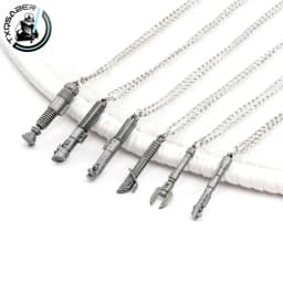 TXQSABER Mini Replica Kenobi Saber Metal Material Necklace Cosplay Accessories Ornament Jedi Collection Toys-Luke Skywalker