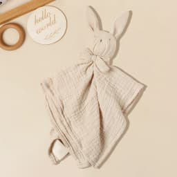 Baby Rabbit Square Comforter Towel Elegant Bow Decor Rabbit Square Blanket For Kids Cute Embroidery Infant Saliva Towel