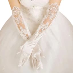 New Long Satin Gloves Wedding Bride Gloves Vintage Silk Full Finger White/Ivory Gloves Bridal Mittens For Sale