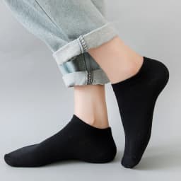5 Pairs Men Ankle Socks Cotton Boat Black Solid Color Thin Breathable Comfortable High Quality Black White Low Cut Short Socks
