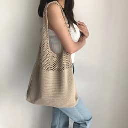 Large Capacity Retro Hollow Crochet Bag - Spacious Interior with Ample Room for Daily Essentials, Ideal for Grocery Shopping, Tr