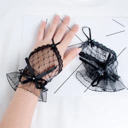 Women Lace Fingerless Gloves Solid Color White Black Red Bride Party Gloves Lady See Through Short Gloves Female Elegant Glove