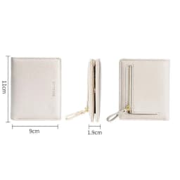PU Leather Short Wallet Women's Fashion Solid Color Large Capacity Handbag Foldable Thin Card Holder Coin Purses Mini Clutch