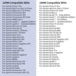 QuickFit 22mm 26mm Silicone Strap For Garmin Fenix 6XPro 5XPlus/Epix Gen 2 7X Pro TACTIX DELTA instinct 2X Bracelet Watchband