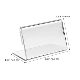 40 Pcs Acrylic Display Rack Sign Holder Card Display Stand Price Tag Holders Label Display Stand Market Stall Display Store