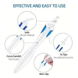 Hot New Ear Wax Arrival Spiral Silicon Removal Tool Reusable Earwax Cleaner Removal Care Soft Spiral Ears Cares Health Tools