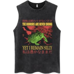 Nothing To Lose Japanese Rat Print Wash Tank Tops Men Women Hip Hop Harajuku Sleeveless T Shirts Loose Casual Cotton Streetwear