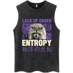 Nothing To Lose Japanese Rat Print Wash Tank Tops Men Women Hip Hop Harajuku Sleeveless T Shirts Loose Casual Cotton Streetwear