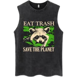 Nothing To Lose Japanese Rat Print Wash Tank Tops Men Women Hip Hop Harajuku Sleeveless T Shirts Loose Casual Cotton Streetwear