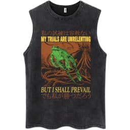 Nothing To Lose Japanese Rat Print Wash Tank Tops Men Women Hip Hop Harajuku Sleeveless T Shirts Loose Casual Cotton Streetwear