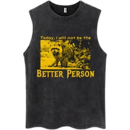 Nothing To Lose Japanese Rat Print Wash Tank Tops Men Women Hip Hop Harajuku Sleeveless T Shirts Loose Casual Cotton Streetwear