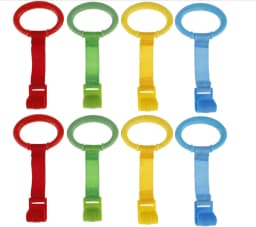 Baby Crib Pull up Rings Baby Walking Exercises Assistant Cot Hanging Rings Baby Bed Stand Up Rings for Playpen Play Gym
