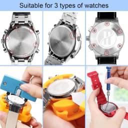 32 pcs Watch Battery Replacement Kit Screwdriver Watch Case Opener Band Replacement Holder Spring Bar Tweezers Tool