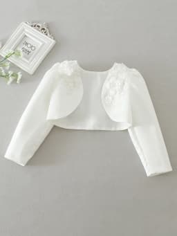 Flower Girls Bolero Accessories Princess Party Wedding Dress Up White Girls Princess Shawl Jacket