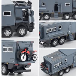 1/24 Nomadism Off-road RV Model Cars Toys Alloy Diecasting Rubber Tires Motor Home Models Light Sound Vehicle Kids Birthday Gift
