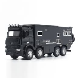 1/24 Nomadism Off-road RV Model Cars Toys Alloy Diecasting Rubber Tires Motor Home Models Light Sound Vehicle Kids Birthday Gift