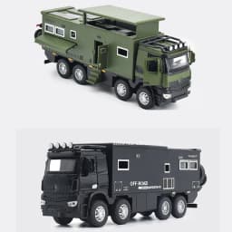 1/24 Nomadism Off-road RV Model Cars Toys Alloy Diecasting Rubber Tires Motor Home Models Light Sound Vehicle Kids Birthday Gift