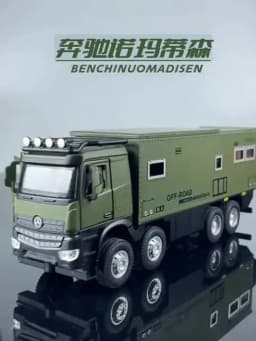1/24 Nomadism Off-road RV Model Cars Toys Alloy Diecasting Rubber Tires Motor Home Models Light Sound Vehicle Kids Birthday Gift