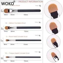 4 Types Sizes Upgraded Ultra-thin Foundation Concealer Makeup Brush Professional Liquid Foundation Cream Concealer Make-up Tool