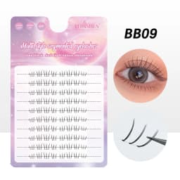 REDSIREN 10Rows Under Eyelash Large Capacity Cluster Lashes Korean Makeup Natural Look Bottom Lashes