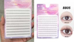 REDSIREN 10Rows Under Eyelash Large Capacity Cluster Lashes Korean Makeup Natural Look Bottom Lashes