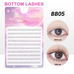 REDSIREN 10Rows Under Eyelash Large Capacity Cluster Lashes Korean Makeup Natural Look Bottom Lashes