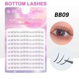 REDSIREN 10Rows Under Eyelash Large Capacity Cluster Lashes Korean Makeup Natural Look Bottom Lashes