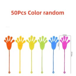 5-50 Pcs Kids Funny Sticky Hands Toy Palm Elastic Sticky Squishy Slap Palm Toy Kids Parent Child Interactive Party Toy Gift