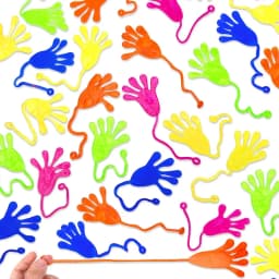 5-50 Pcs Kids Funny Sticky Hands Toy Palm Elastic Sticky Squishy Slap Palm Toy Kids Parent Child Interactive Party Toy Gift