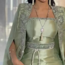 Customized Prom Dress Elegant Green Women's Strapless Sparkling Beaded  Gown Ankle Length Formal Occasion Gowns personalized