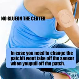 Freestyle Sensor Cover for Libre 2, Waterproof Patches, Hypoallergenic & Latex-Free, 14 Days, No Glue in Center, 20 Pack