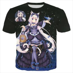 New Cool Tee For Men/women Nekopara Chocolate Vanilla 3D Printed Cute Anime Short Sleeve Harajuku Style Street Wear T-shirt Tops