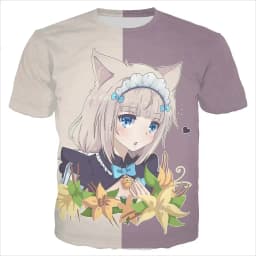 New Cool Tee For Men/women Nekopara Chocolate Vanilla 3D Printed Cute Anime Short Sleeve Harajuku Style Street Wear T-shirt Tops