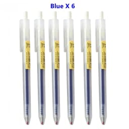 6/10Pcs 0.5mm Retractable Gel Pens Set Black/blue Ink Ballpoint Writing Office Business Signature School Supplies Stationery